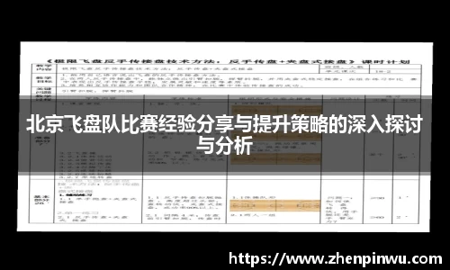 北京飞盘队比赛经验分享与提升策略的深入探讨与分析
